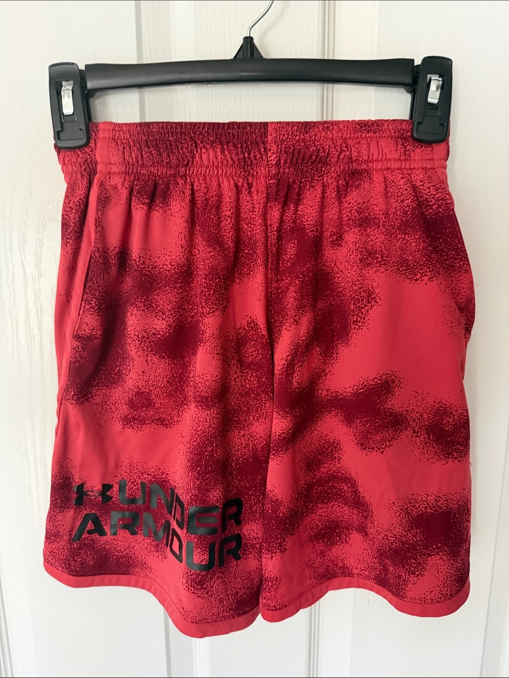 Under Armour Red & Black Boy’s Athletic Shorts